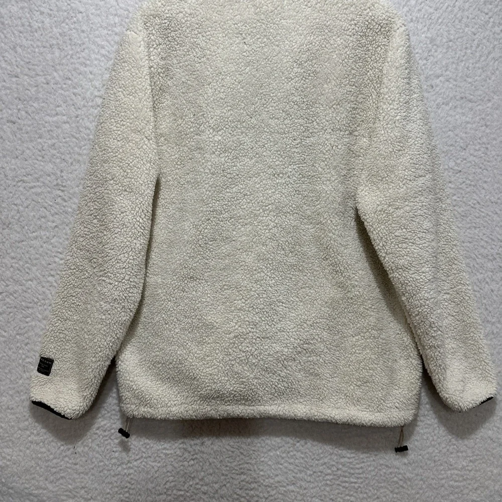 Pacsun Fleece 1/4 Zip Ivory White‎ Pullover Jacket Size Medium